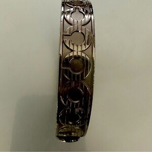 Coach Sterling Silver Bangle Bracelet. Like new condition. Barely worn.